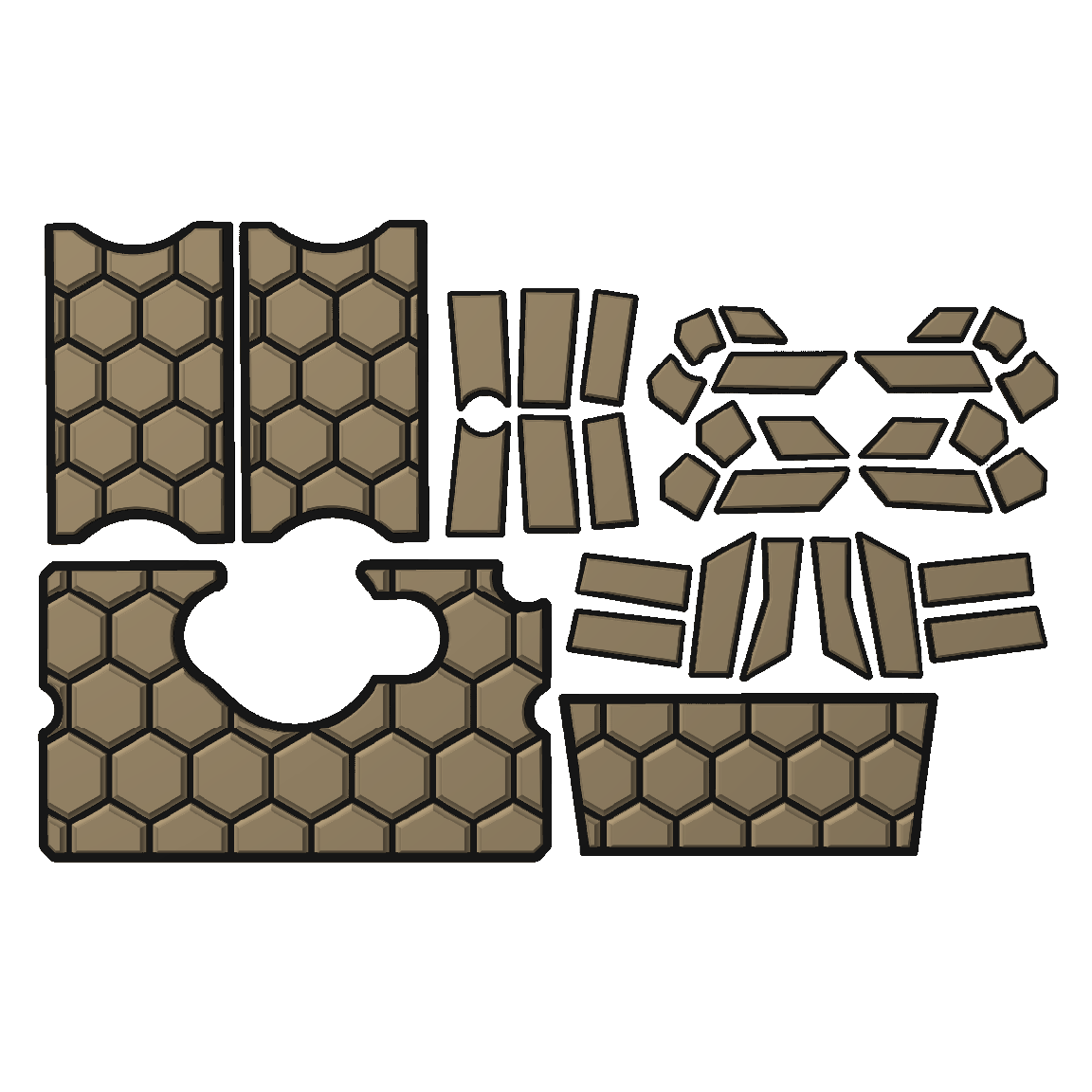 "Hexagons" - Custom Speaker Shell for Turtlebox or Ecoxgear Defender