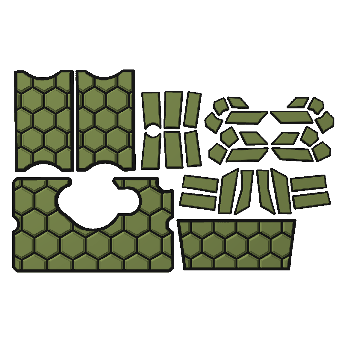 "Hexagons" - Custom Speaker Shell for Turtlebox or Ecoxgear Defender