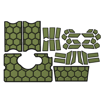 "Hexagons" - Custom Speaker Shell for Turtlebox or Ecoxgear Defender